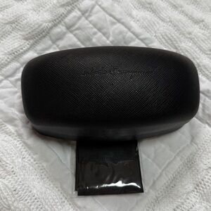 Salvatore Ferragamo Sunglasses Case Black with Cleaning Cloth